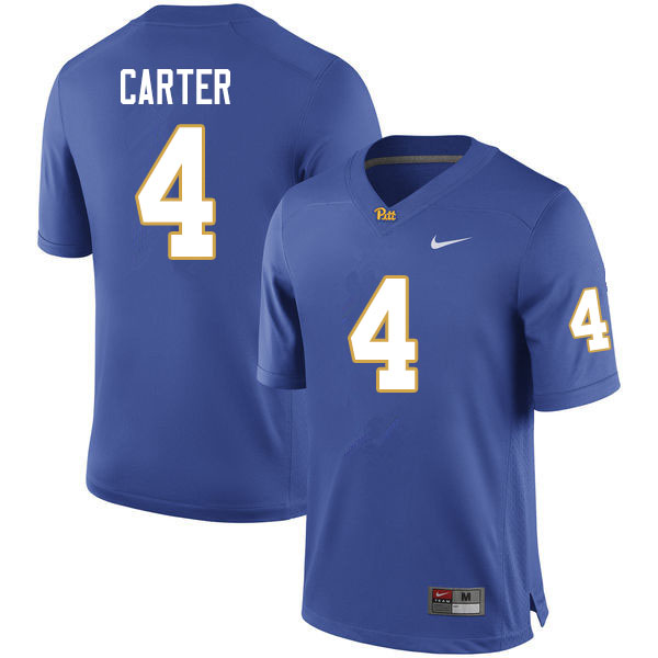 Men #4 Daniel Carter Pitt Panthers College Football Jerseys Sale-Royal